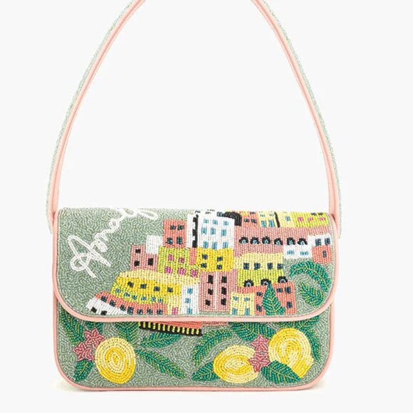 AMERICA & BEYOND Amalfi Dreams Beaded Shoulder / Clutch Bag NWT - Picture 1 of 10